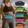 Slim Running Belt Fanny Pack, Exercise Waist Pack Runners Bag Money Belt Phone Holder for Running Hiking Cycling Workout, Blue