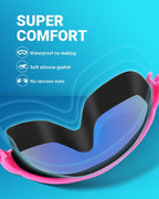 Freela 2 Pack Swimming Goggles for Adult Men Women Youth, 180° Wide View Anti Fog UV Protection Soft Silicone Waterproof No Leak Clear Swim Goggles, Underwater Beach Open Water Pool Goggles Blue Green