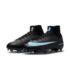 Nike Mercurial Superfly 10 Pro FG High-Top Soccer Cleats-Black/ice Blue