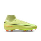 Nike Youth Mercurial Superfly 10 Pro FG High-Top Soccer Cleats-Limelight/volt-hyper Crimson