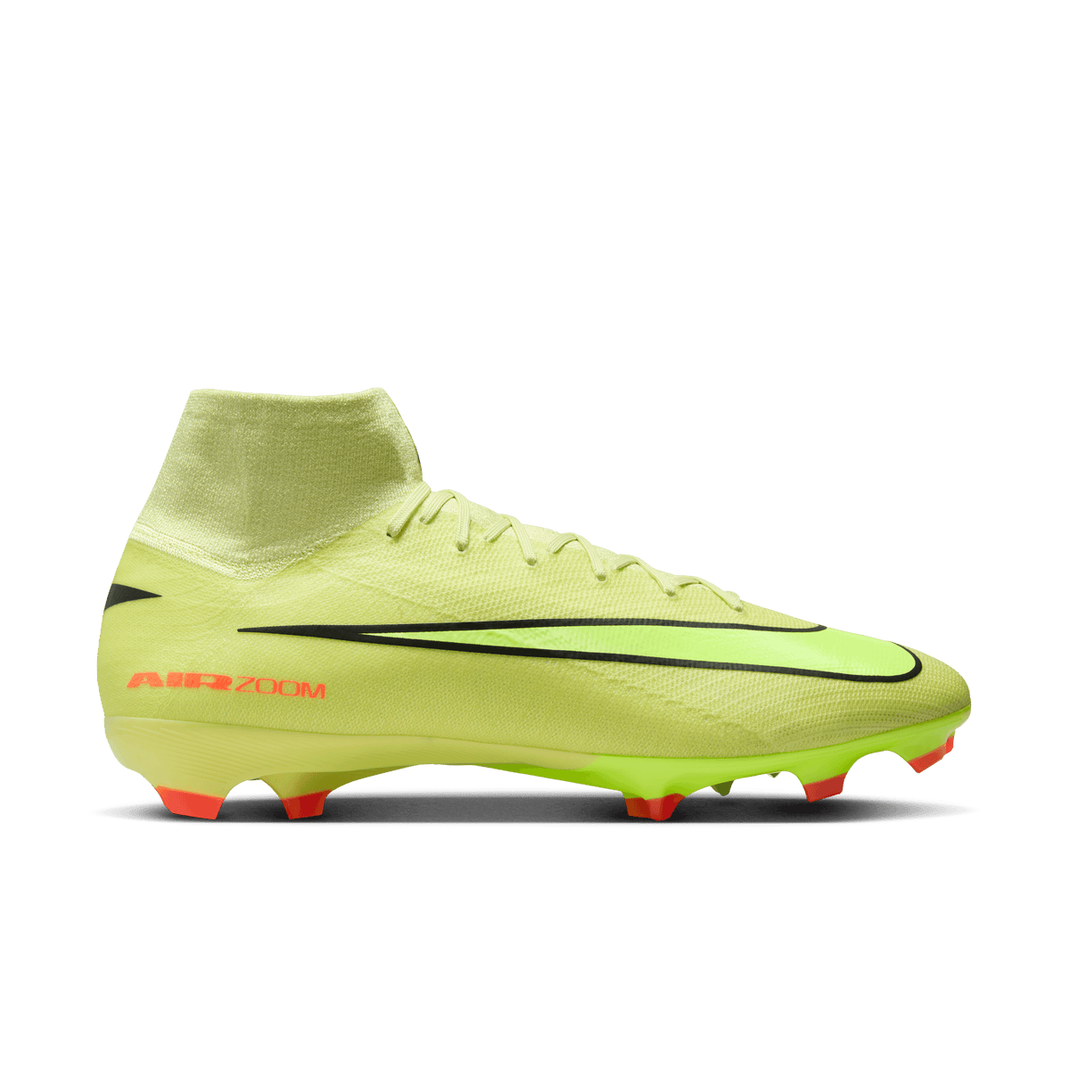 Nike Youth Mercurial Superfly 10 Pro FG High-Top Soccer Cleats-Limelight/volt-hyper Crimson