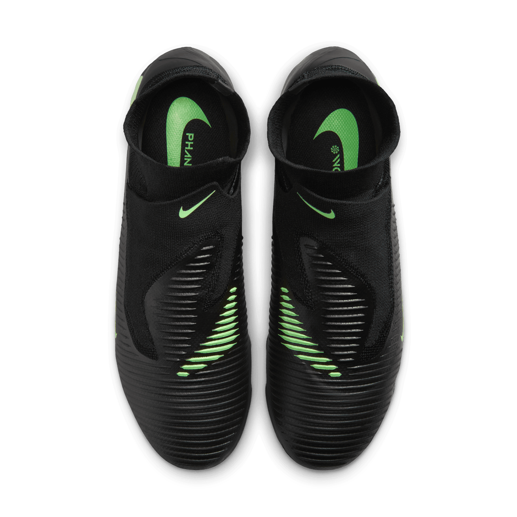 Nike Phantom 6 High Pro Firm-Ground Soccer Cleats- Black/Black/Illusion Green
