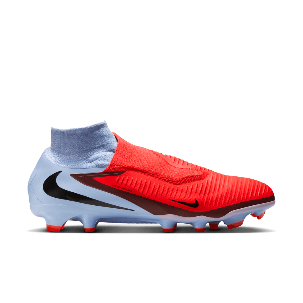 Nike Youth Phantom 6 High Pro Firm-Ground Soccer Cleats-Royal Tint/bright Crimson