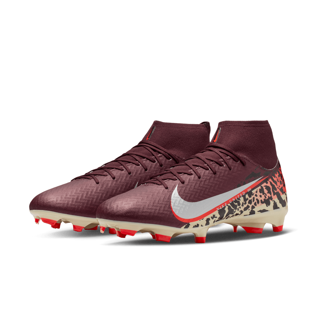 Nike United Mercurial Superfly 10 Academy-Burgundy /Red/Metallic Silver